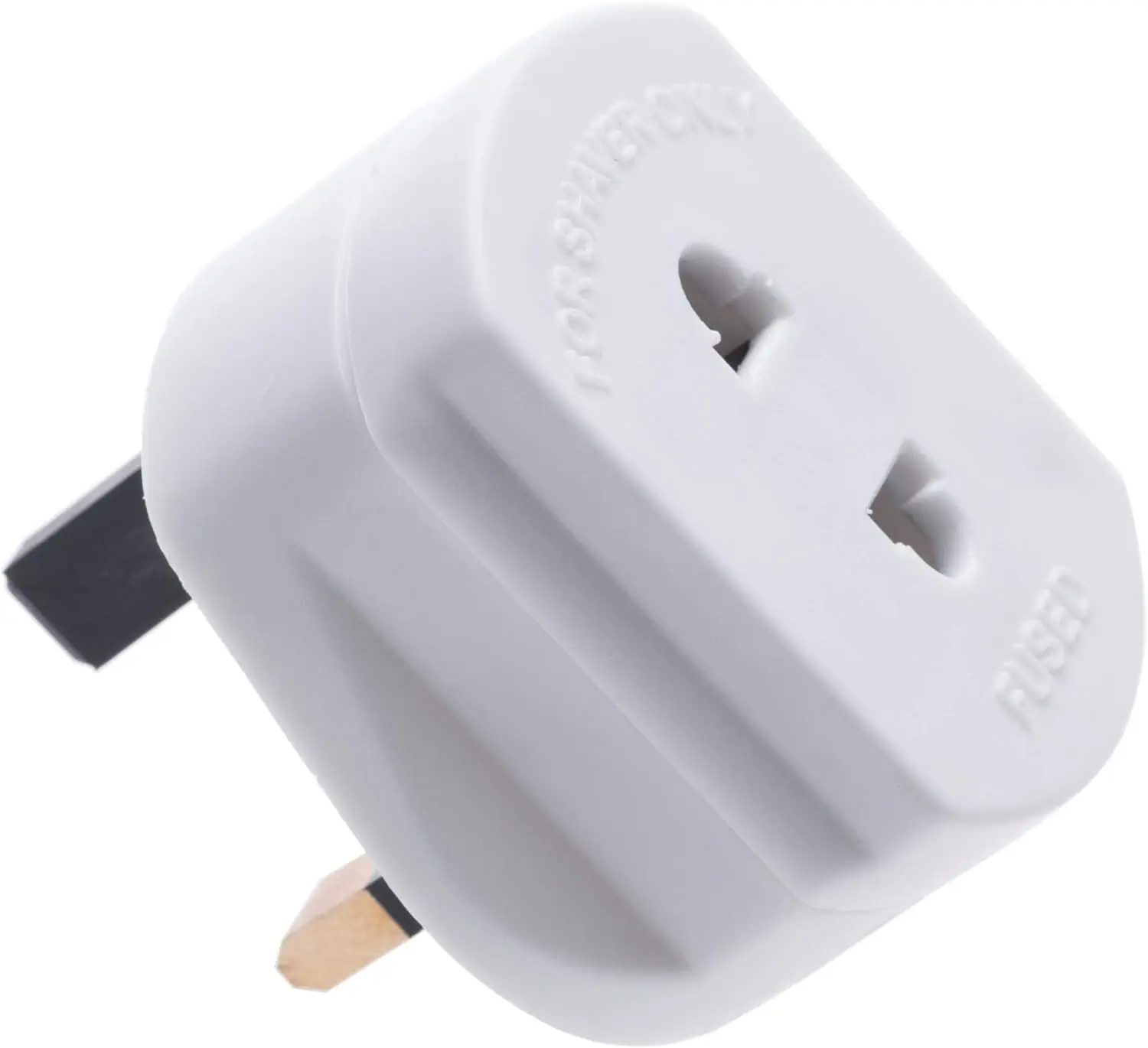 Toothbrush Adaptor Plug UK Charger shaver socket 2 pin to 3 pin Electric converter bathroom two to three prong charging tooth brush Razor Plugs electrical shaving (White) Epilator lightweight comfort