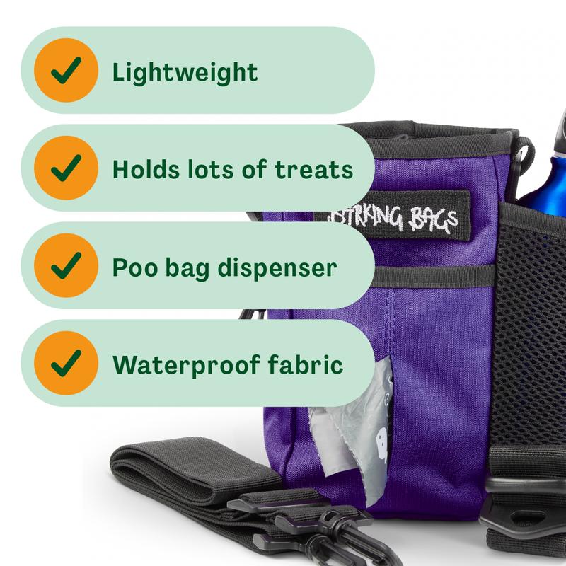 Barking Bags - The Diddy Bag - Small Dog Walking Bag - Purple 4
