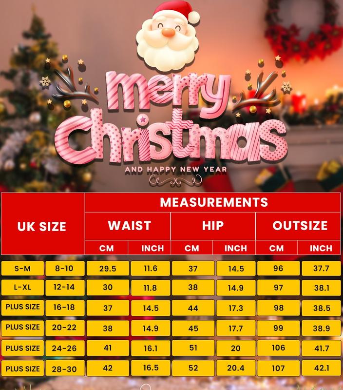 NetSetUK Women's Christmas Novelty Print Legging Xmas Print Fitness Running Yoga for Ladies Plus Size 6