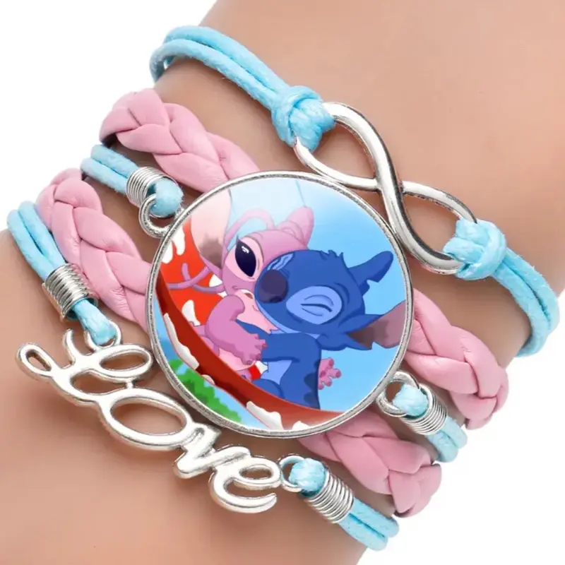 Stitch - Handmade Pendant Double Rope Bracelet - Girl Cartoon Telescopic Bracelet - Perfect Kids Birthday / Christmas Gift - Many Different Designs 4