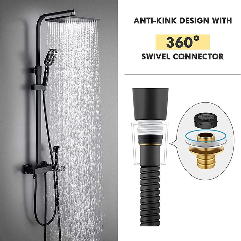 1.5/2M Black SUS 304 Flexible Shower Hose 4