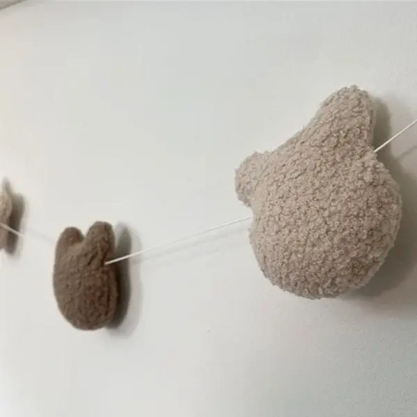 Teddy Bear Boucle Bunting - Perfect for Home Decor and Parties - Banners