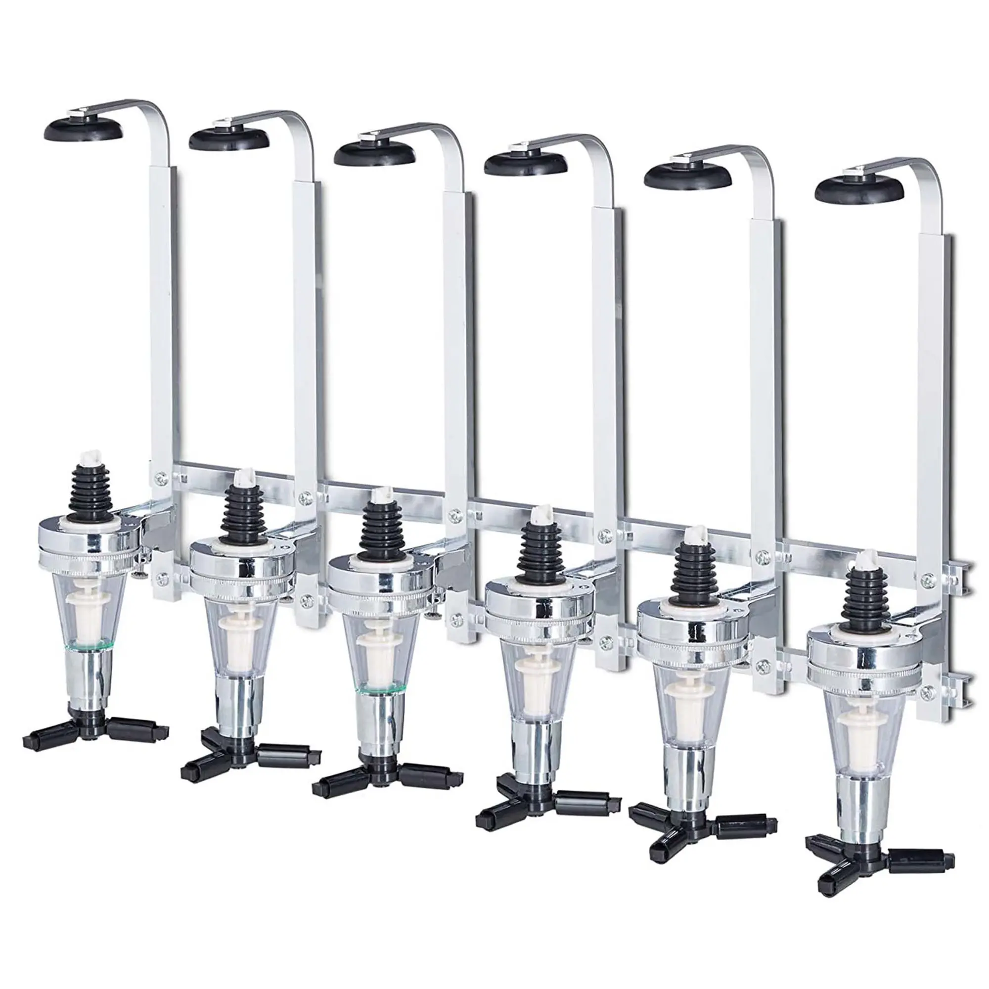 Crystals Wall-Mounted 6 Bottles Bar Butler for Organized and Stylish Liquor Display Kitchen Utensils