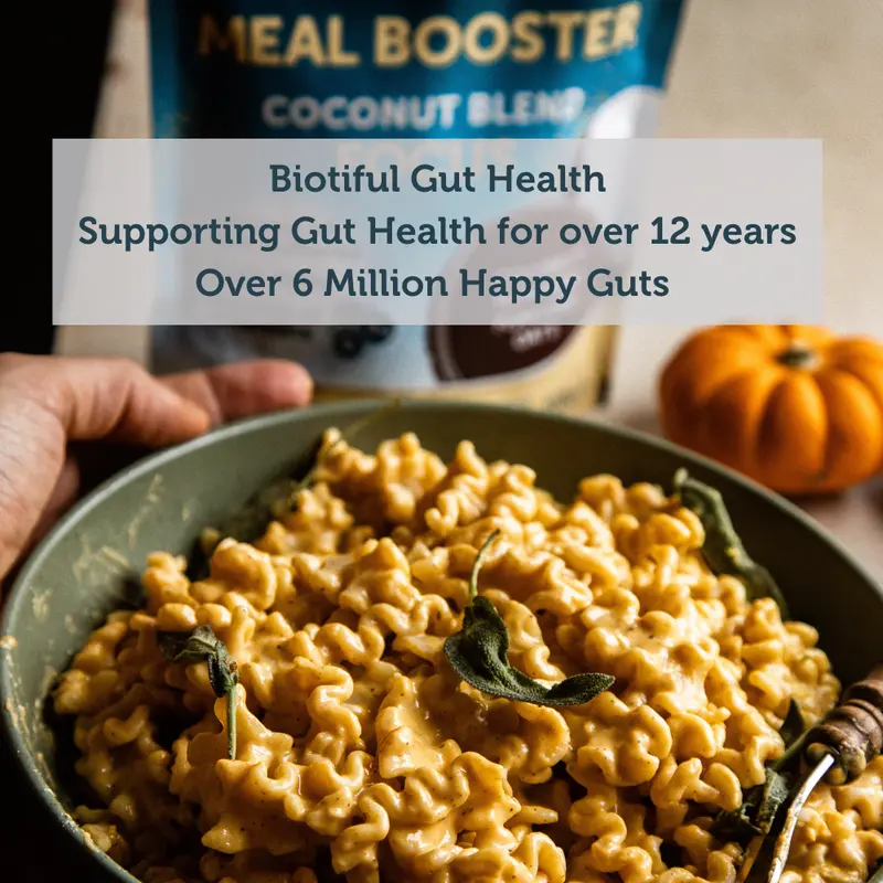 Coconut Blend - Meal Booster Gut Health Powder, Probiotic, Prebiotic Fibre, Vitamin D3, B5, B12 Natural Dietary Supplement 4