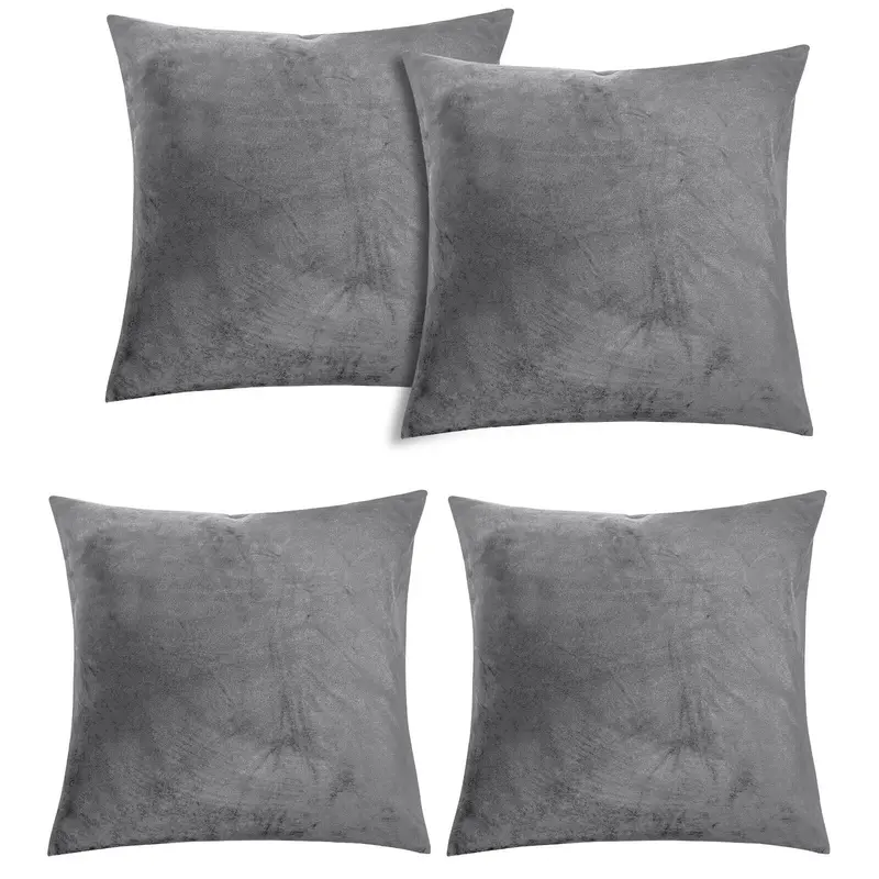 Luxury Crushed Velvet Cushion Cover Only pack of 2 - Colorful & Soft Pillow Shams for Elegant Home & Sofa Decor 4