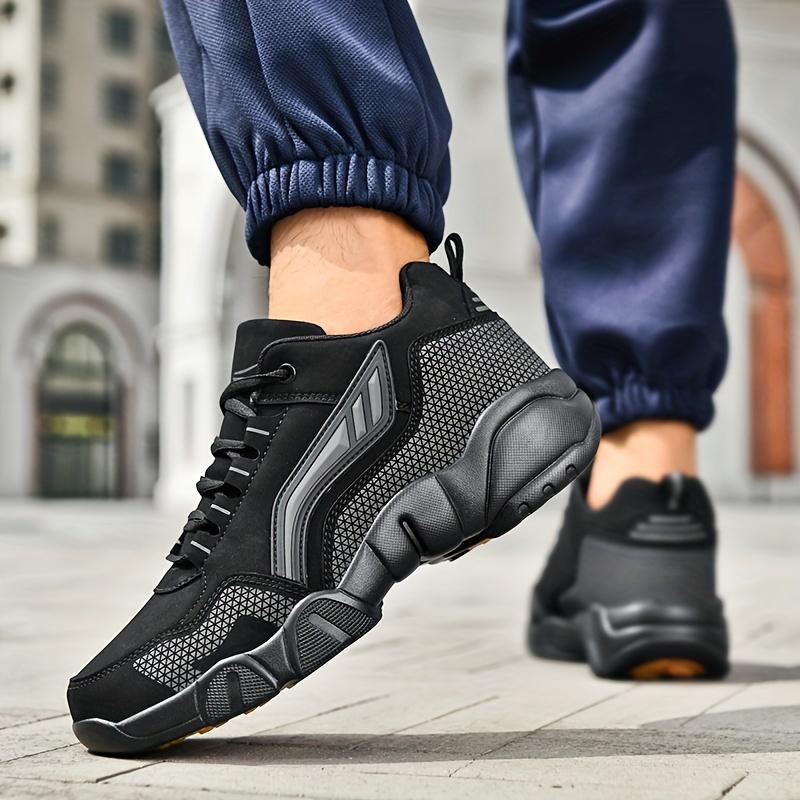 Product Introduction of Comfortable Waterproof Men's Faux Leather Sneakers - Non-Slip Rubber Sole for All Seasons, Casual & Sporty Style 5