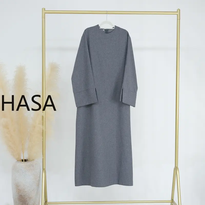 HASA HS4855 Casual Large-size Solid Color Dress, Low-key Fashion Sense 4