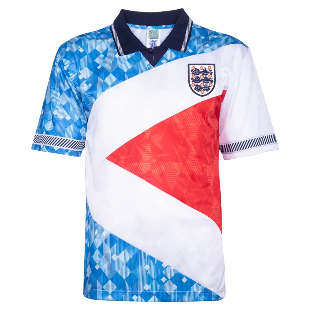 England 1990 Mash Up Retro Football Shirt .