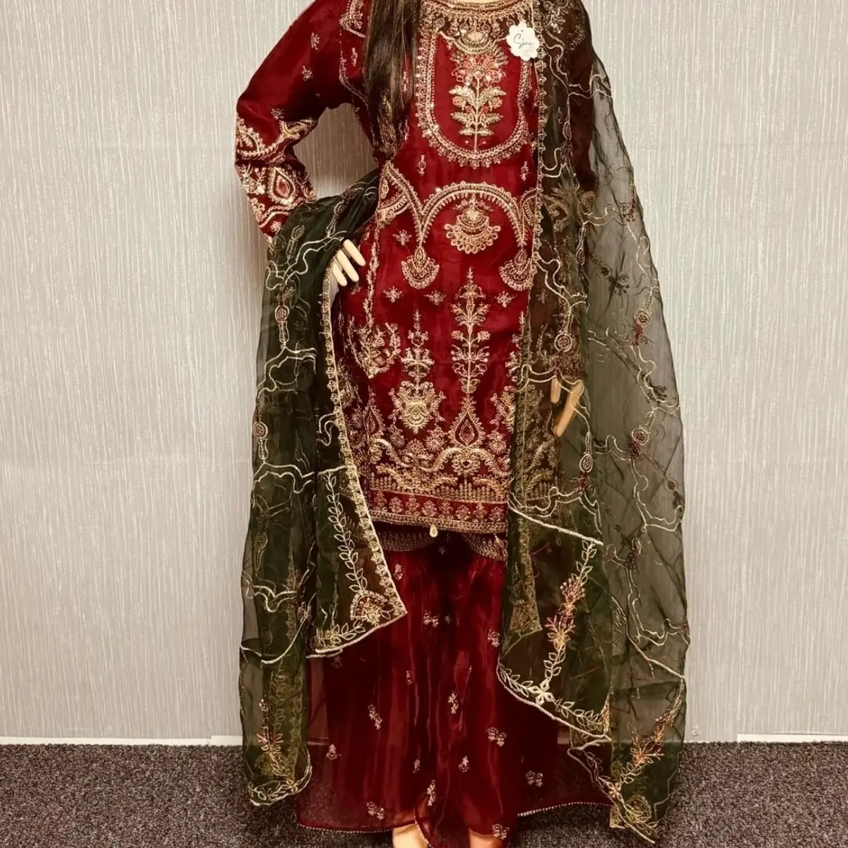 Organza sharar suit