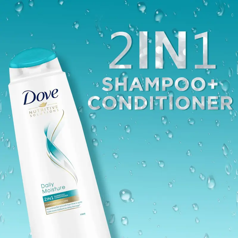 Dove Nutritive Solutions Daily Moisture Shampoo & 2 in-1 Shampoo & Conditioner, 400ml 6