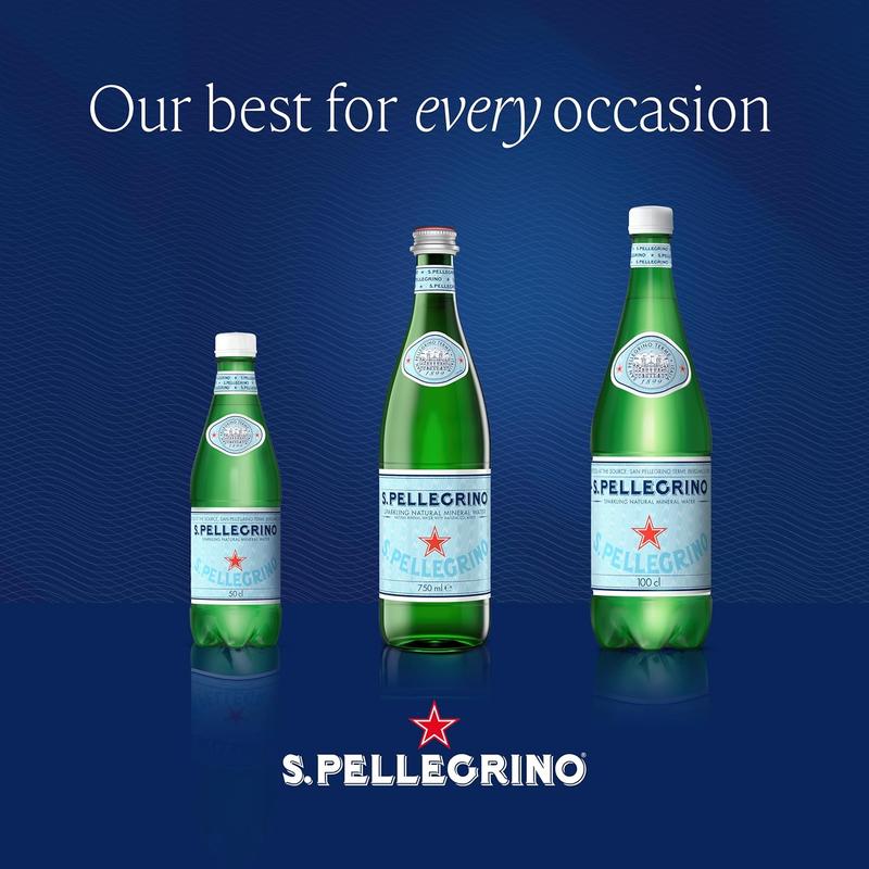 San Pellegrino Sparkling Natural Mineral Water, Refreshing Bubbles, Premium Italian Taste - 6 x 1L 3
