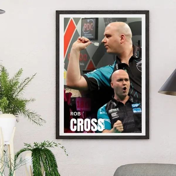 Darts, Sports poster, Dart Poster Prints, Rob Cross, man cave, Game Lounge Wall Art, Dartboard Art,poster #19 4