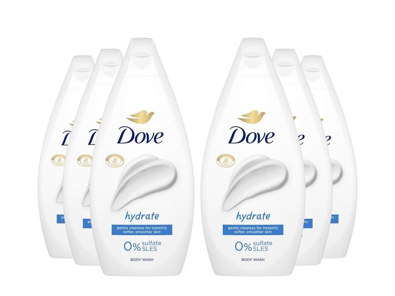 Dove Hydrate Body Wash, 6 x 450ml 0
