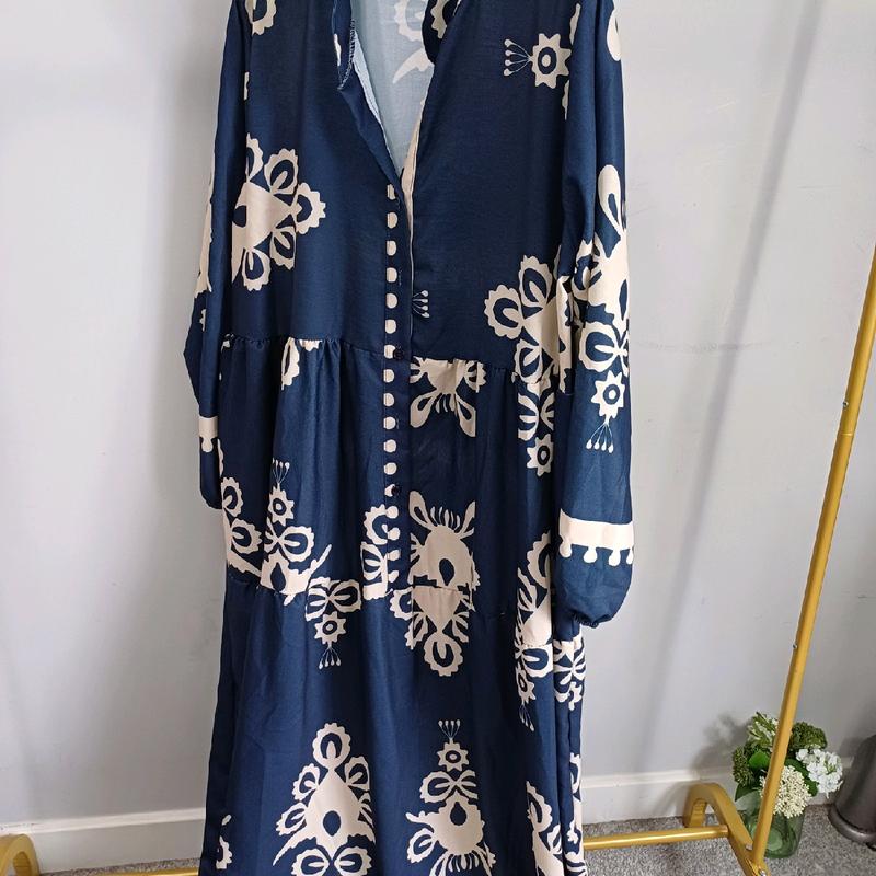 linen cotton long dress size8/16 Formal 8