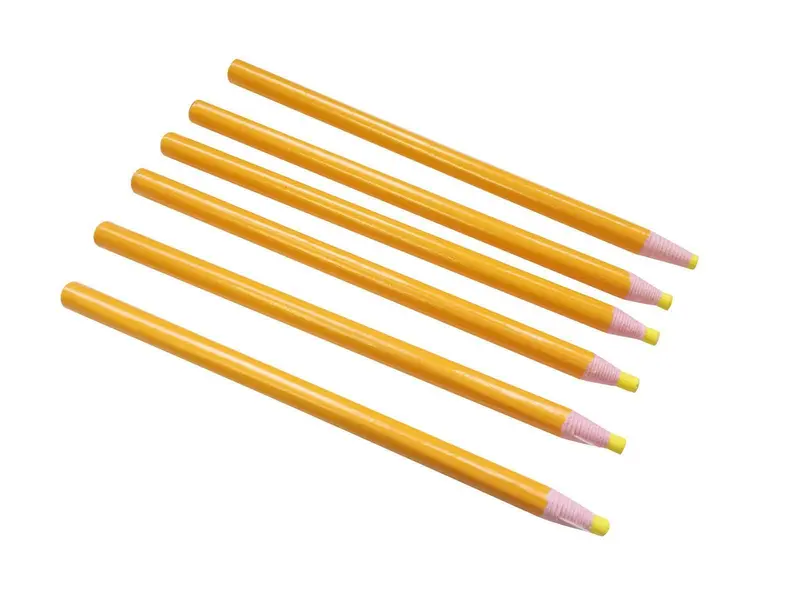 Pack of 12 Yellow Chinagraph Pencils by Janrax - Peel Off China Markers 3