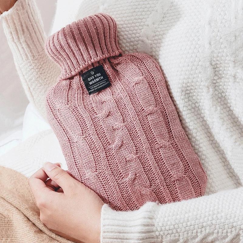 1 L Hot Water Bottle with matching plush soft cover and an extra cover free Leakage Proof Leakage Proof Long-lasting Rubber Leakage Proof Comfortable Cozy 3