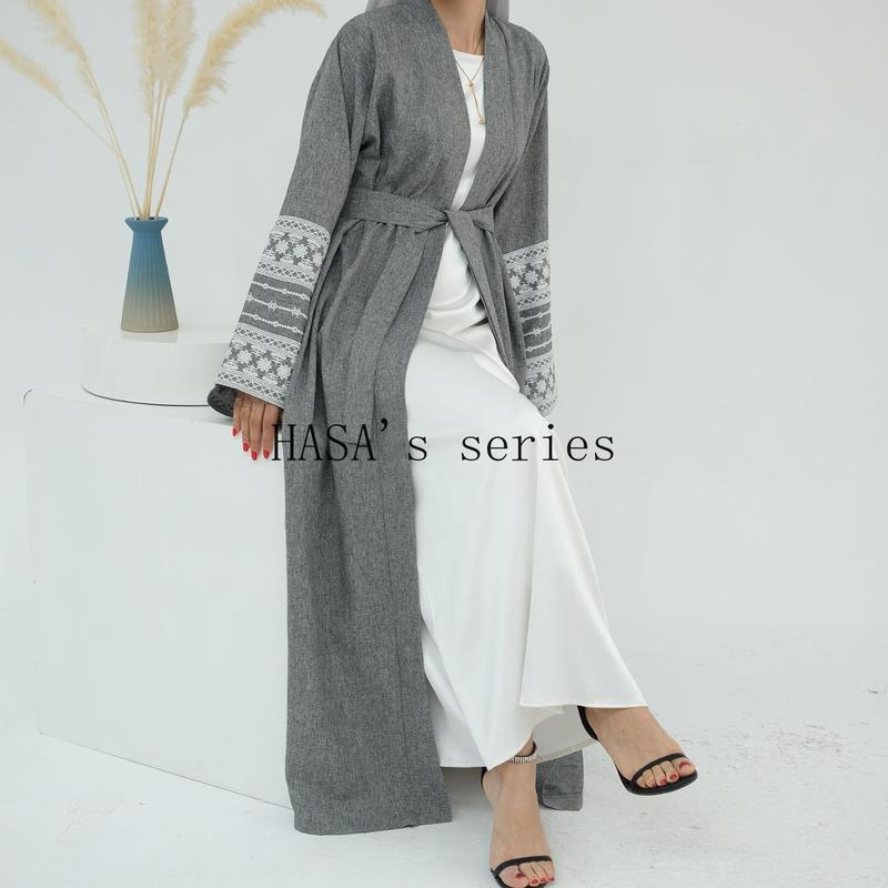 HASA's series  HS0994 Embroidered Elegant Cardigan Robe 8