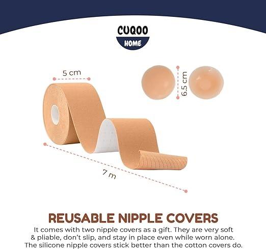 Womens Reusable Adhesive Invisible Pasties Nippleless Covers Round - Multipurpose Pack - Womenswear, Accessories Womenswear Accessories Bra Underwear Lady Comfort boob  tape body  tape nipple cover 5