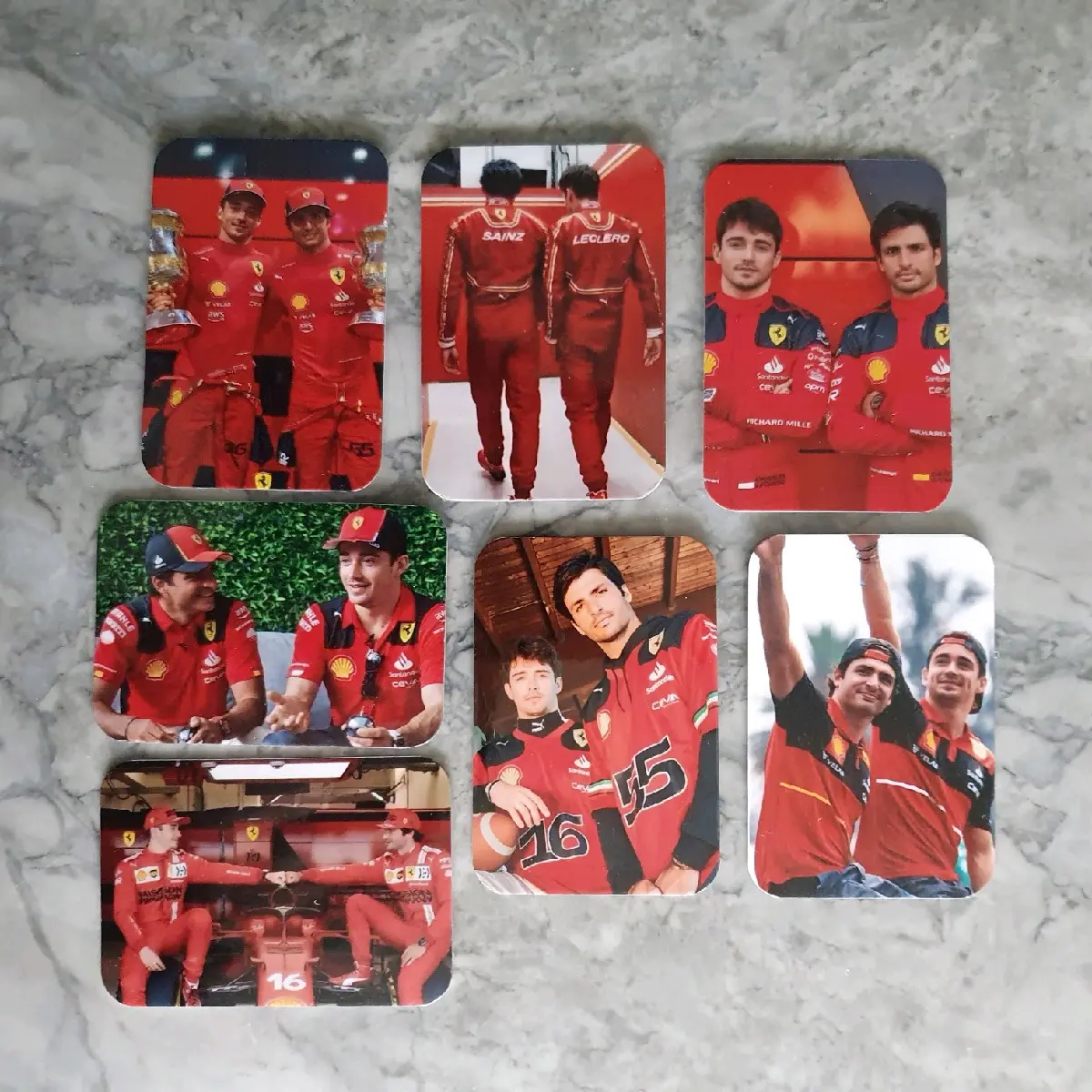 F1 Formula One Favourite Friendships mini photocards set (7pcs) - Carlando, Charlos, Maxiel, Max and Lando