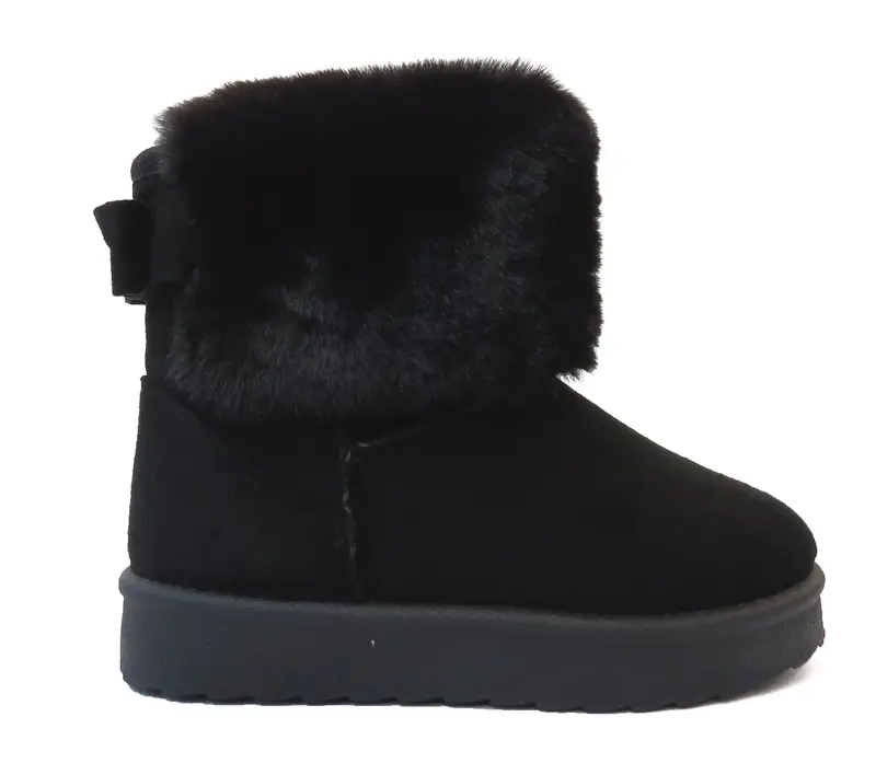 Cozy Kids' Faux Fur Lined Boots with Fluffy Collar Girls' Comfort Winter Footwear 2