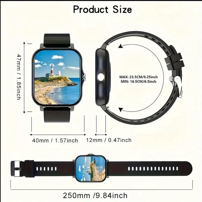 New Model 4.65cm Touch Screen Smart Watch for Men & Women - Make/Receive Calls, Step & Calorie Tracker, Call Info Alert, Multifunction, Wireless Connect For iPhone & For Android Wearable Smartphone Devices 1