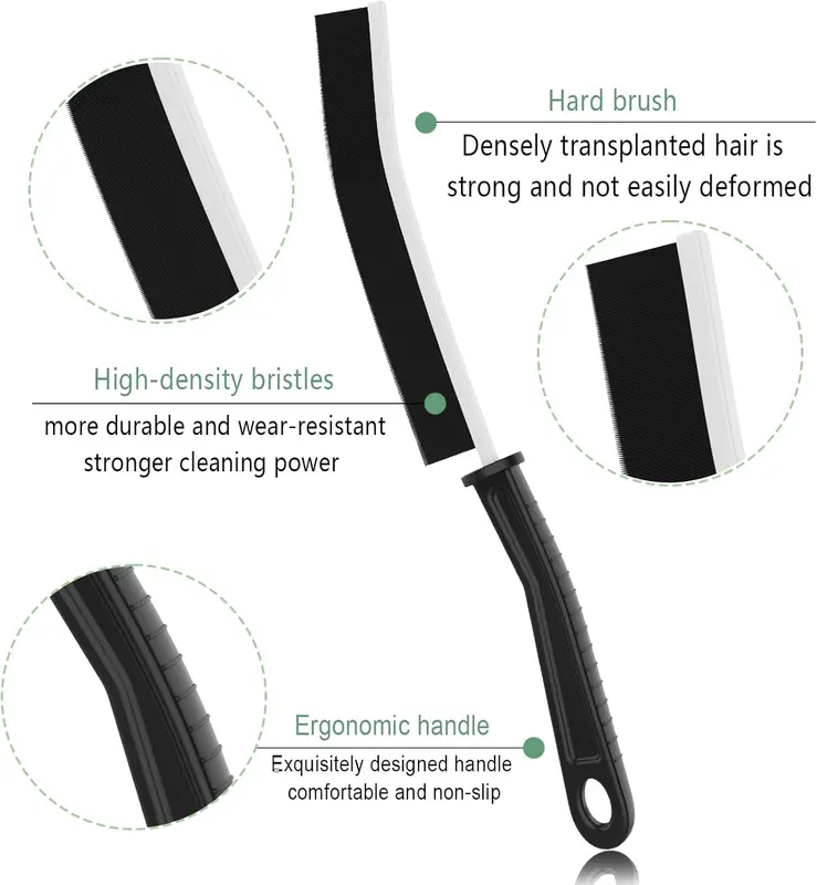 Crevice Cleaning Brush,2 Pcs Bathroom Crevice Gaps Cleaning Brush Groove Crevice Cleaning Tool for Narrow Corners in Home Kitchen Bathroom and Window Hard Bristle Crevice Cleaning Brush UK (2) Set 4