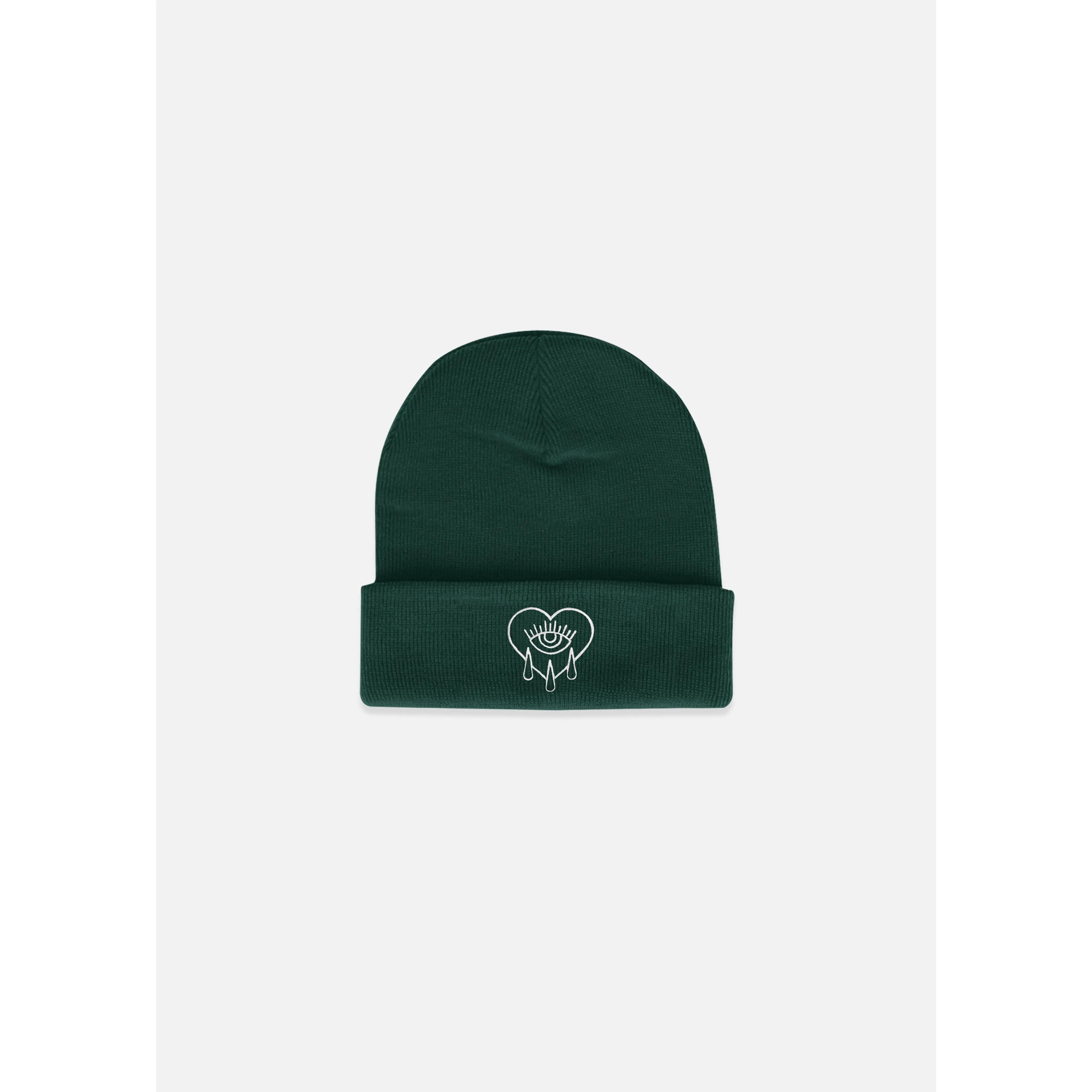 Crying Heart Beanie Green