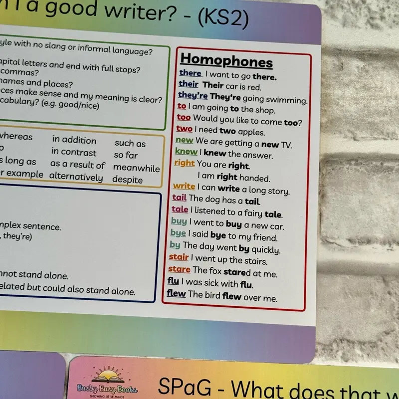 Spelling Punctuation & Grammar (SPAG) KS2 4