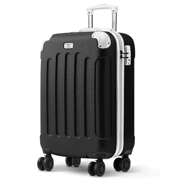 LUGG 20 Inch Skywander Lightweight Travel Cabin Bag - Carry On Approved Suitcase, ABS Shell Protection, Water Resistant & Safe Locking System - Easyjet Overhead Compliant (55x20x35cm)