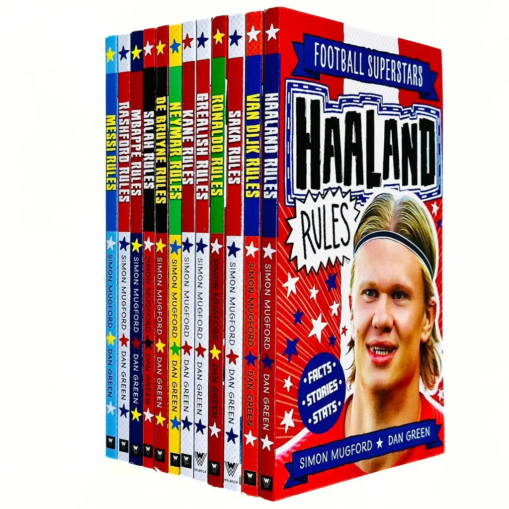Football Superstars 12 Books Collection Rules Mega Pack Set By Simon Mugford & Dan Green