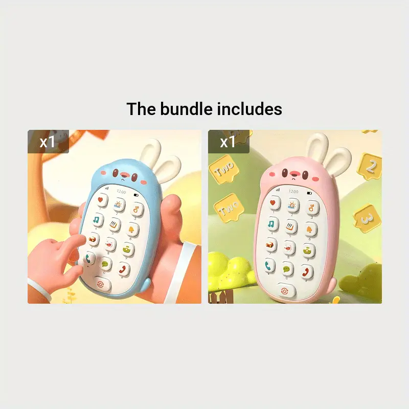 1pc Small Phones Toys, With Early Education Functions To Bite/Press/Listen To Music/Play, Perfect Best Gift For Friends, Christmas Halloween Birthday Holiday New Year's Gift 7