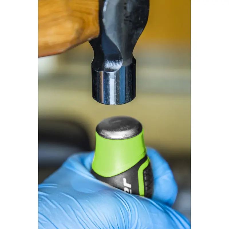 Sealey Premier Extra-Long Hammer-Thru Screwdriver Set 450mm 3pc - Hi-Vis Green AK4942HV 1