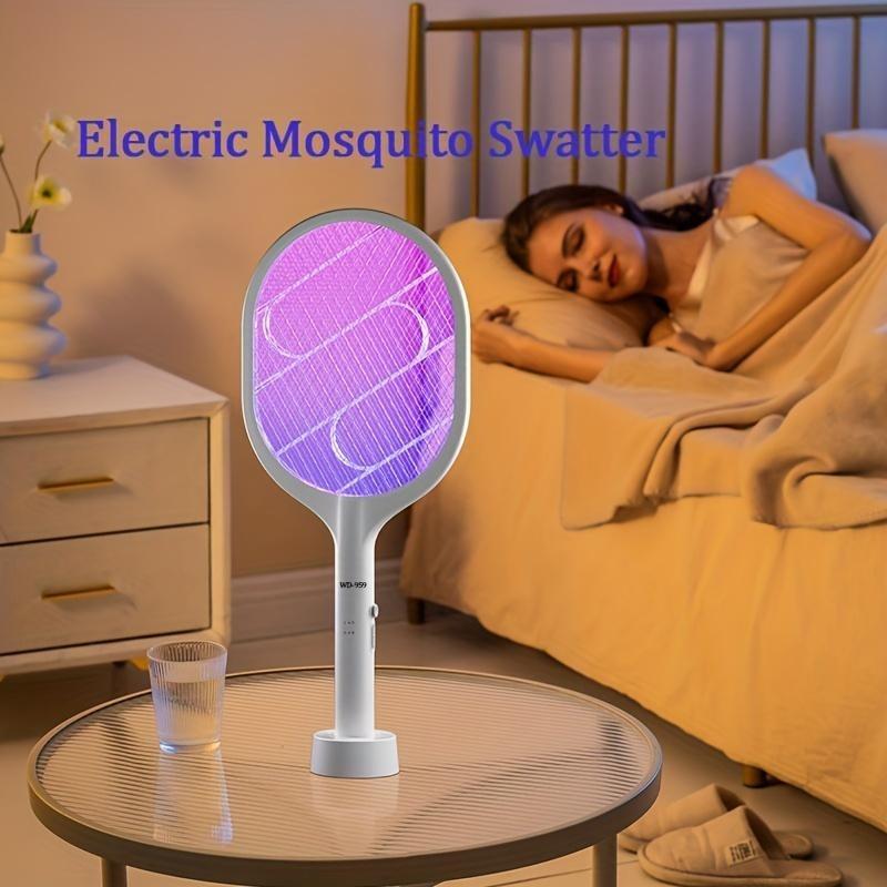 2-in-1 Rechargeable Electric Mosquito Swatter & Insect Killer Lamp - USB, Perfect for Home, Office, Garden, and Camping 0