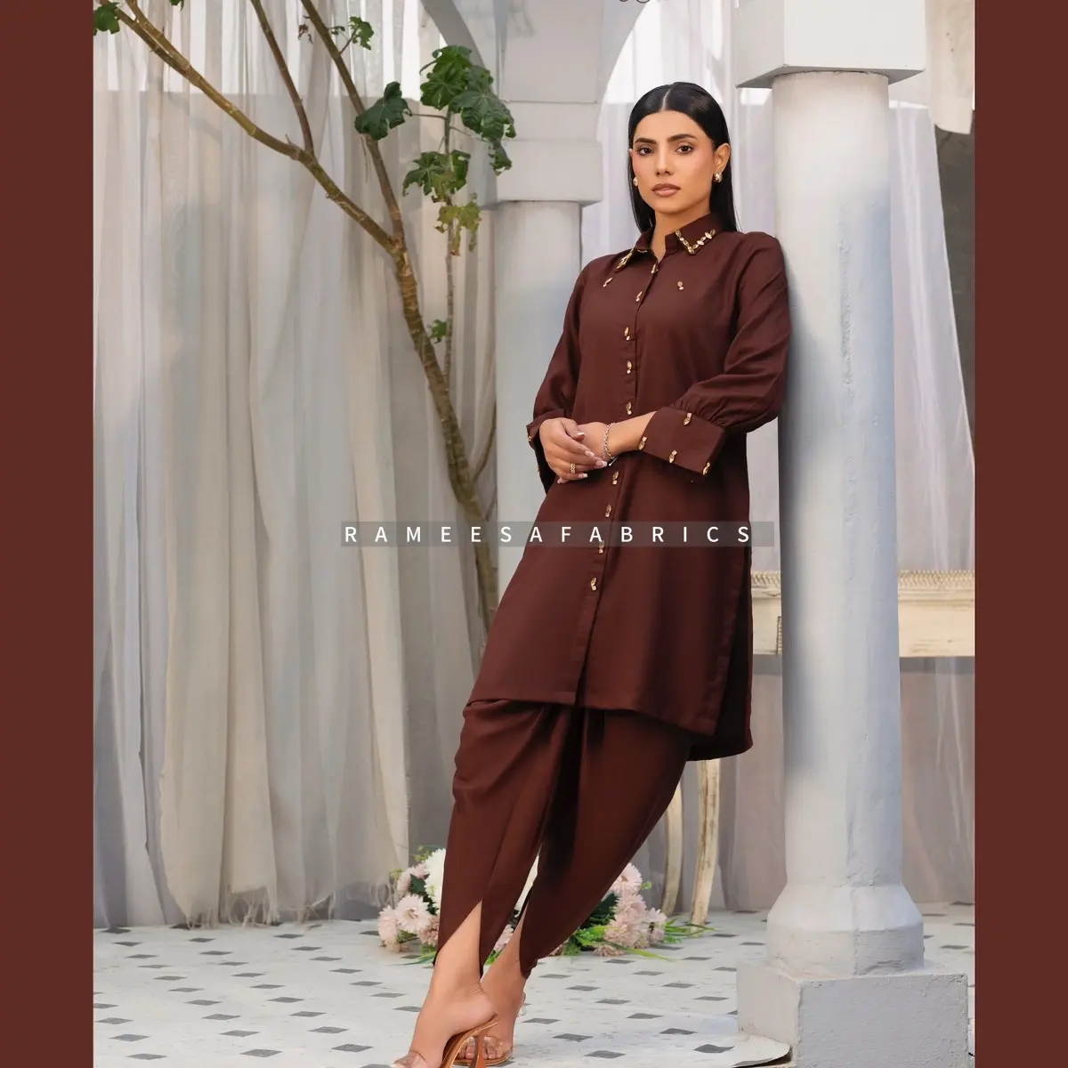 luxury hand work embellished pocket coord sets shalwar kameez Pakistani Indian fashion wear  Womenswear Comfort