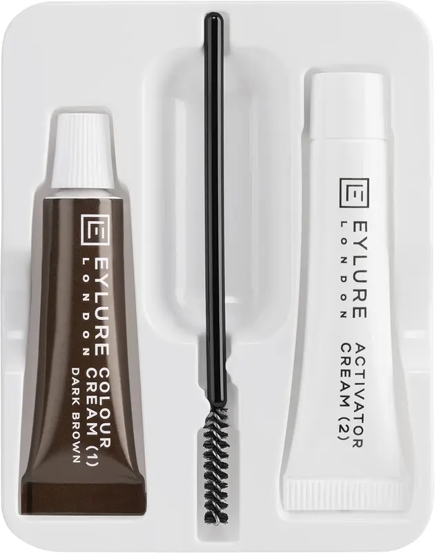 Eylure Dybrow Permanent Tint for Brows Dye Kit Dark Brown Makeup Pack Cosmetic 1