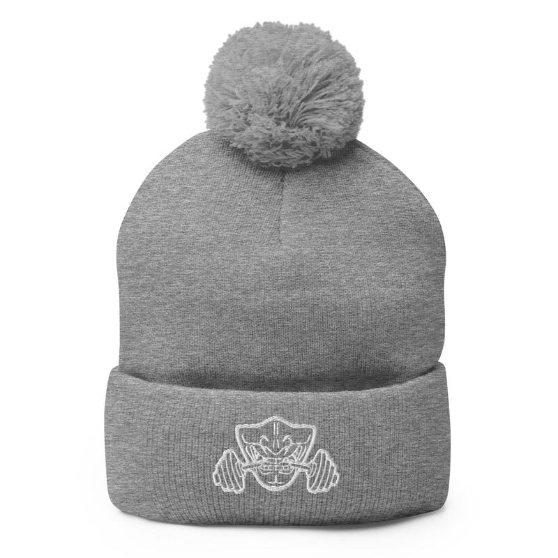 Pom-Pom Beanie with Embroidered Bushido Logo 1