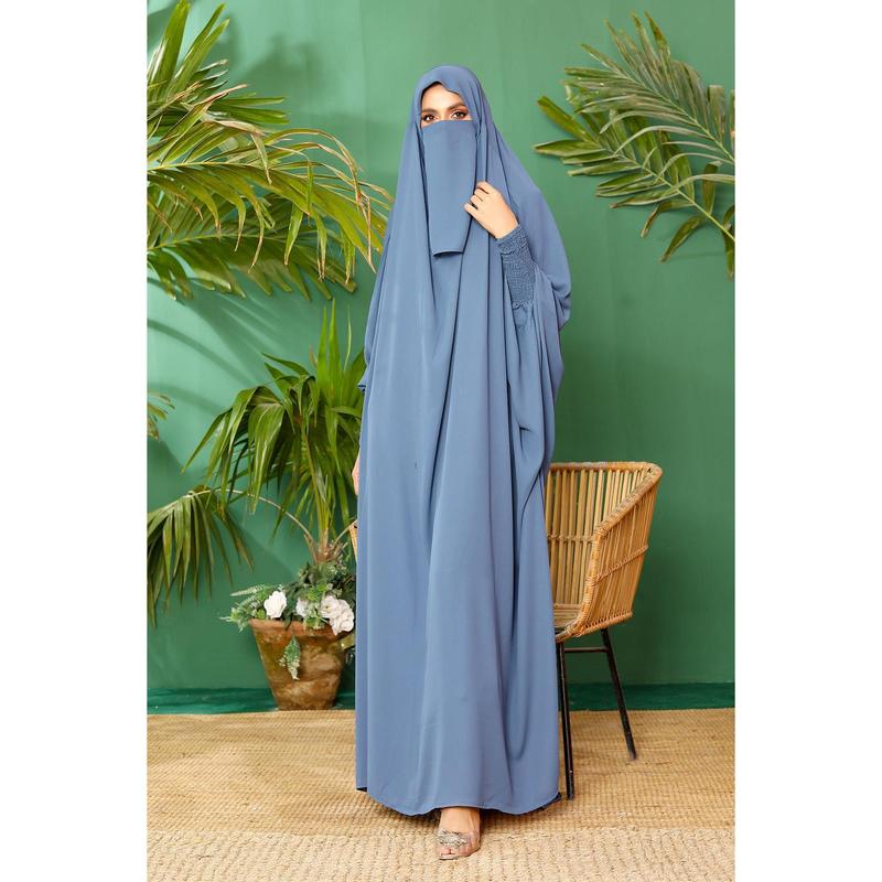 ASL-08 Haya - 1 Piece Jilbab Prayer Set with Elasticated Cuff 1