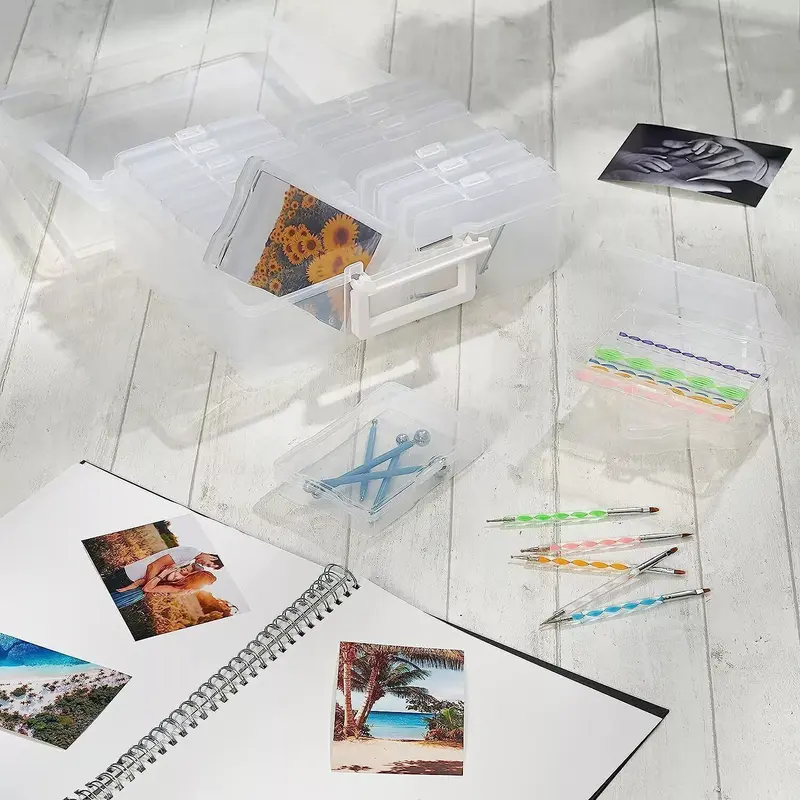 6"x4" Photo & Crafts Organizer Storage box, 16 Cases & Labels UK 3