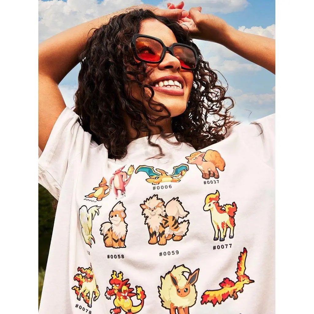 Pokémon Fire Type T-Shirt in Ecru