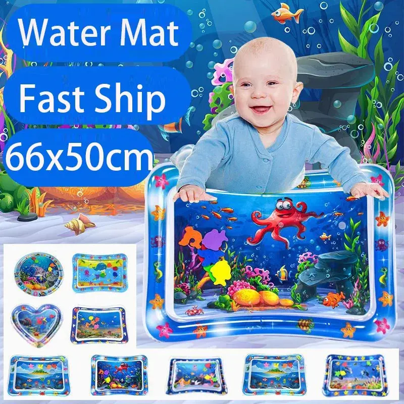 Creative Baby Water Play Mat,Montessori Early educational toys Inflatable kids for Infants Toddlers Baby Toys for 3~24 Months 0