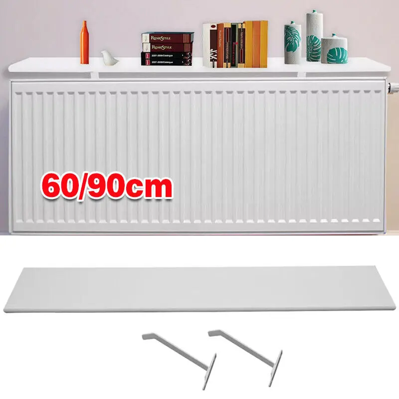 New Round Radiator Shelves Shelf 60cm/90cm MDF Included Brackets corners 0