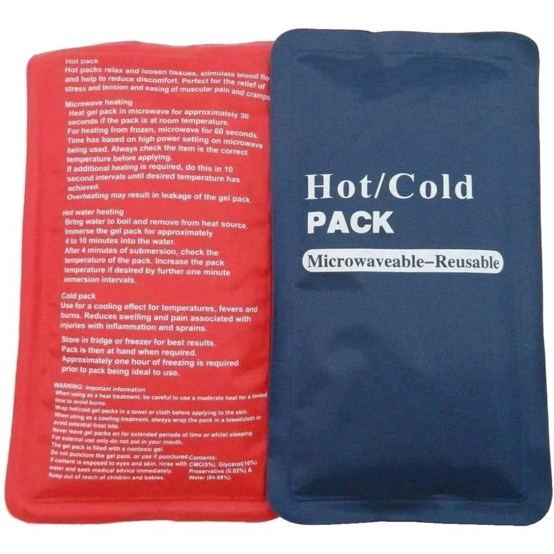 Hot and cold gel packs -  Compact - Soothing -  pack of 2 - for inflammation and muscle strains. 1
