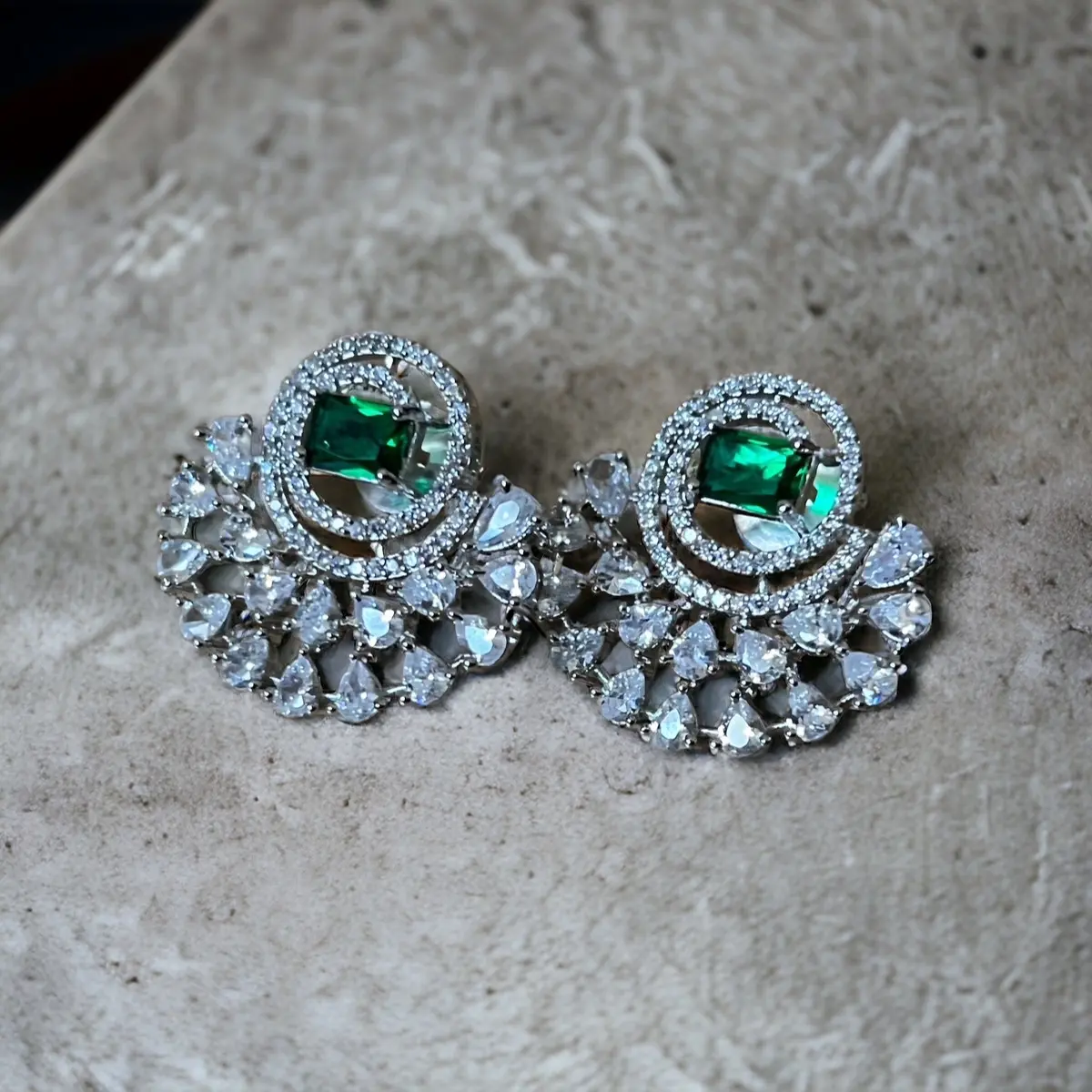 Sophisticated Green Half Moon Drop Earrings for Any Occasion