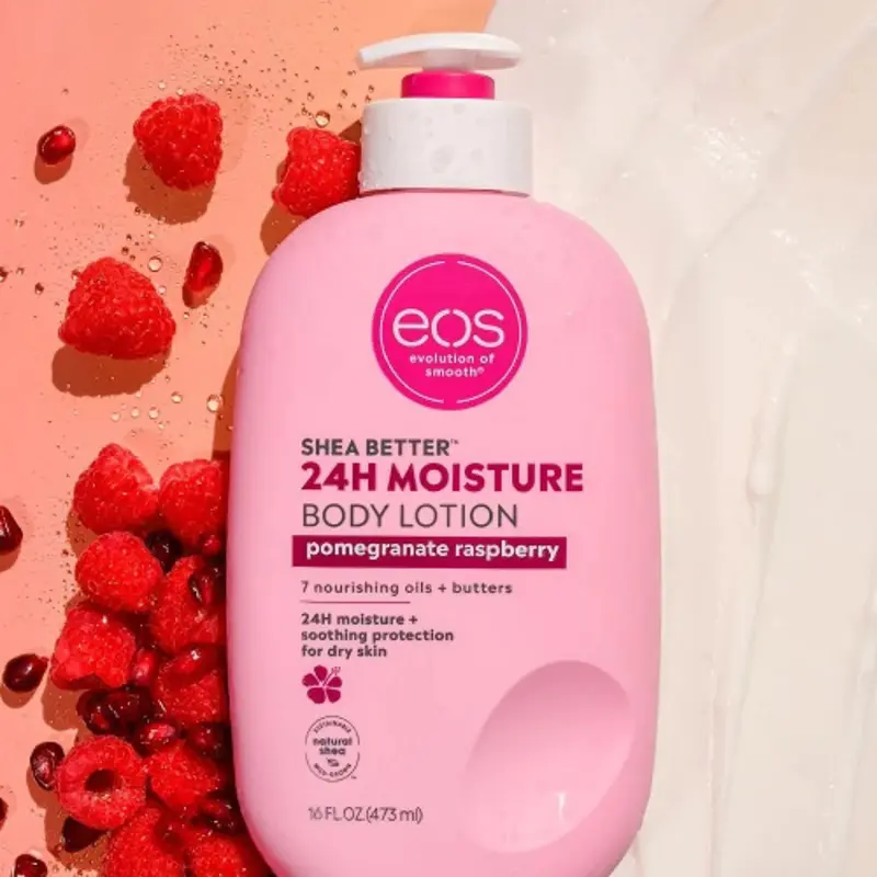 eos Body Lotion Pomegranate Raspberry – 24H Moisture, Shea Butter, Shea Oil, Daily Hydration, 473ml 1