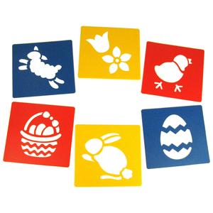Plastic Easter Animal Spring Art Stencils Template Set for Kids Drawing Set of 6 by BCreative  Easter Crafts Card Making