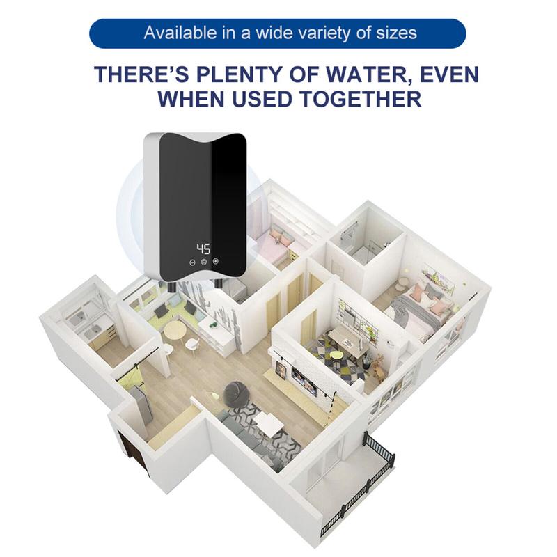 5500W Electric Tankless Hot Water Heater Instant Boiler Under Sink Tap Bathroom 6