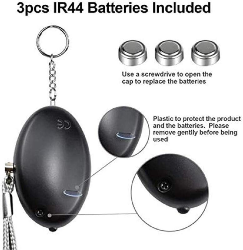 Emergency Personal Safety Alarm, 140DB Security Alarms Keychain with LED Light, Portable Defence Alarm, Self-Protection Loud Alar, Anti-rape Alarm protection, Panic Alarm for Men, Women, Children and Elders 4