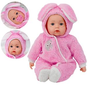 BiBi Doll "Bunns" Lifelike Large Size 20" Soft Bodied Baby Doll Girls Toy With Baby Pink Onesie Design  Dummy & Sounds Toy Doll for Ages 18 Months +