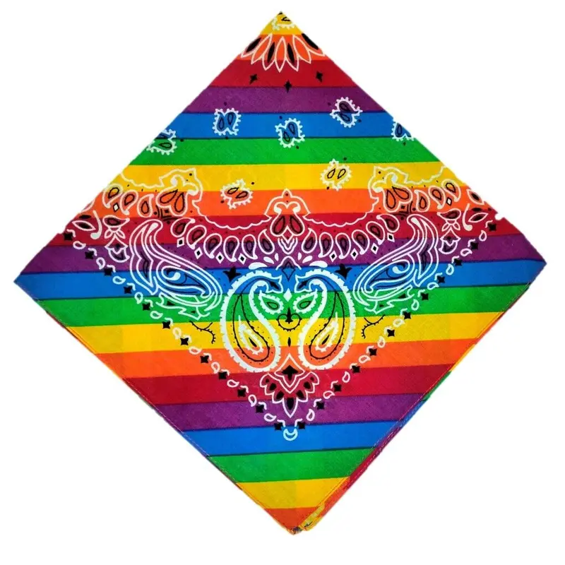 Bandana Paisley Print neck head scarf 100% Cotton Unisex Mixed Colour Pattern 3