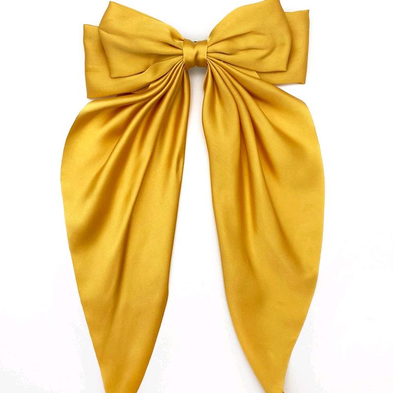 oversized satin hair bow clip 1